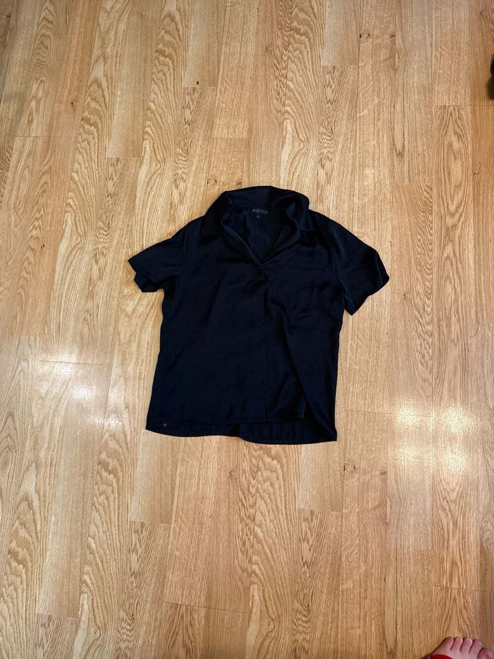 Barefoot Dreams Namaste Short Sleeve Button-Down Lounge Shirt